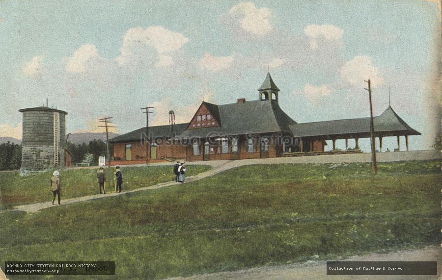 Postcard: Westport, New York.  Depot.